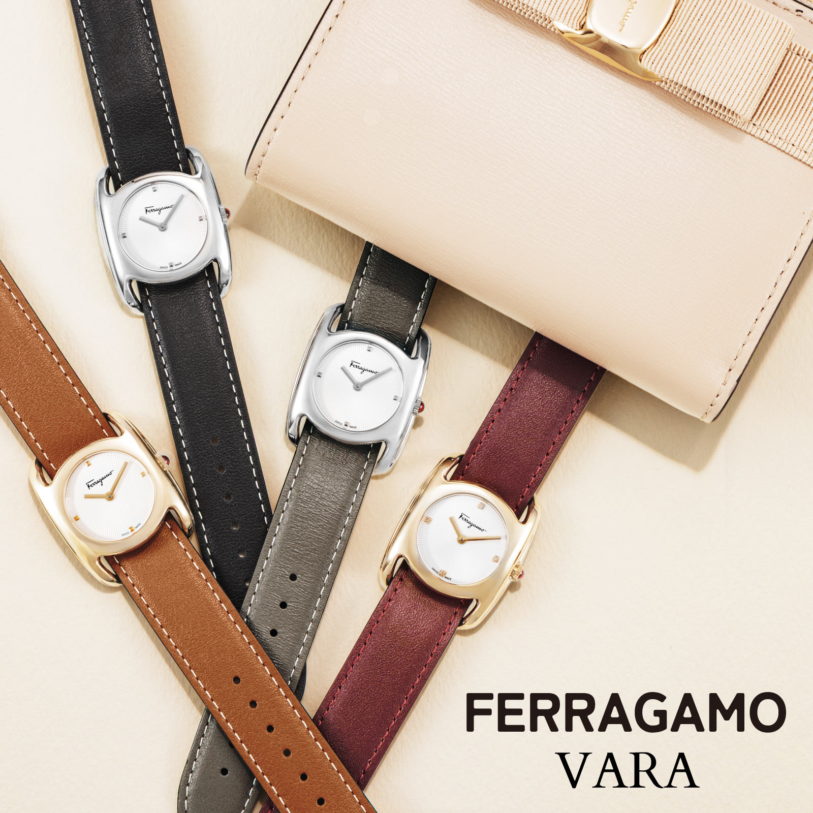 Ferragamoの名品「VARA」が、腕時計に。